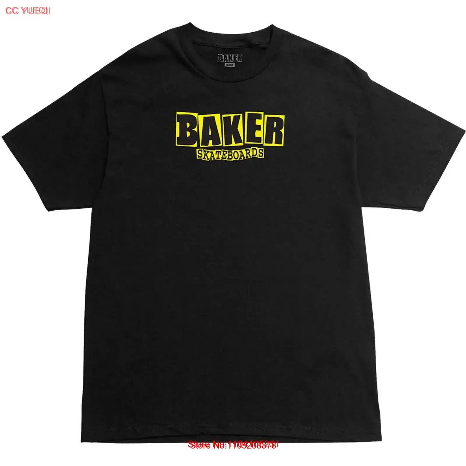Yellow Streetwear Brand - Baker Skateboards t-shirt marque Logo noir