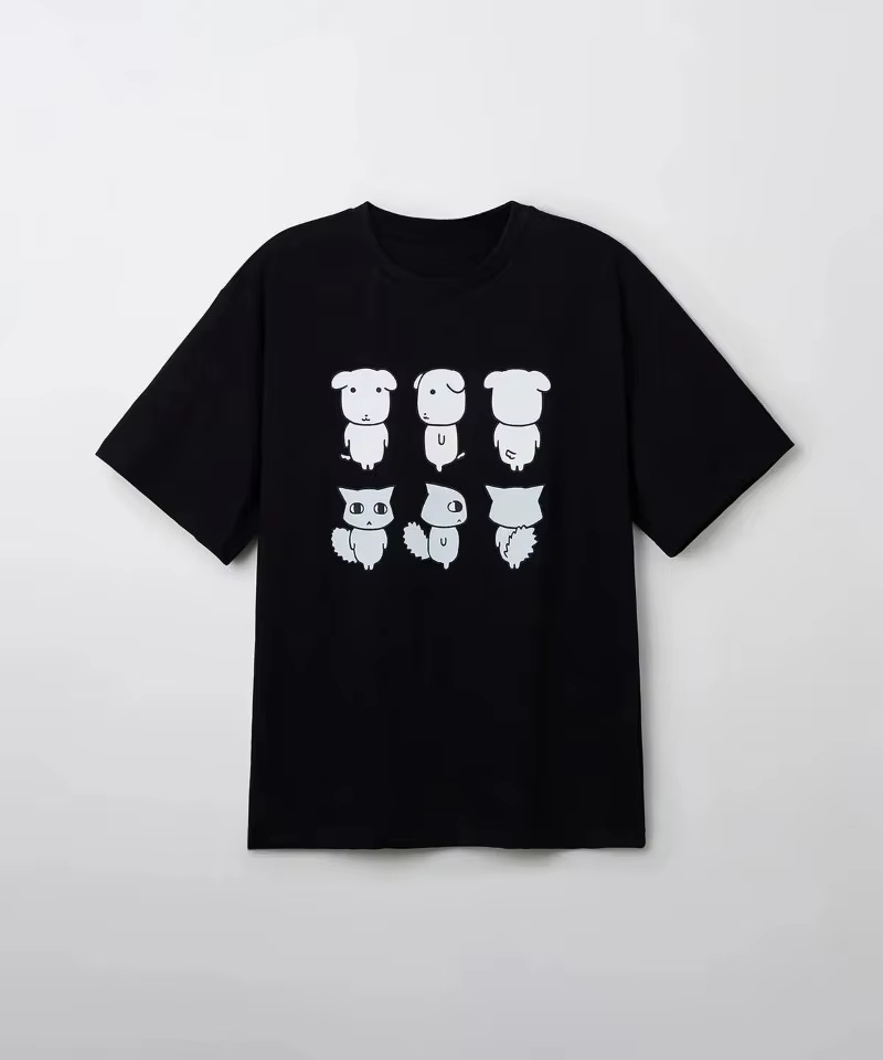 Streetwear Brand Cat - T-shirt en coton avec motif chat