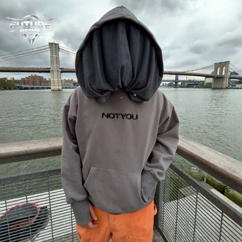 Streetwear Brand Beanie - Veste unisexe ample style streetwear rétro