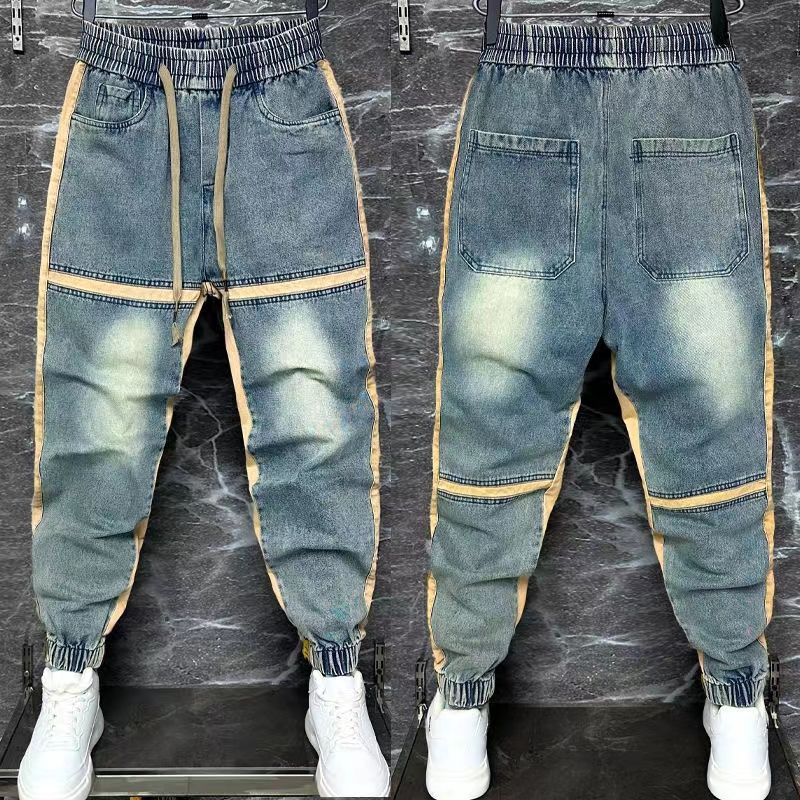 Pantalon en denim bleu délavé  - Streetwear Brand Jeans avis et prix