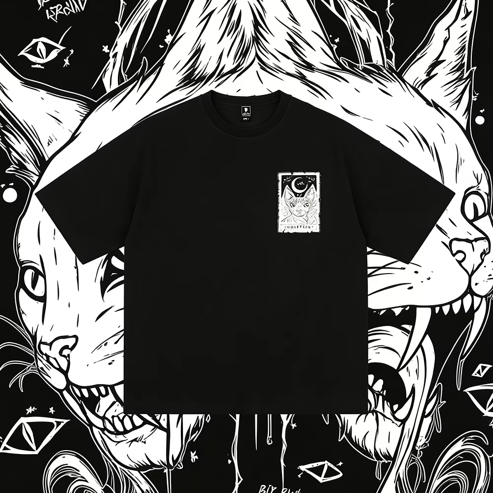 LA LUNE Chat ​ ​ T-shirt tenda - Streetwear Brand Cat avis et prix