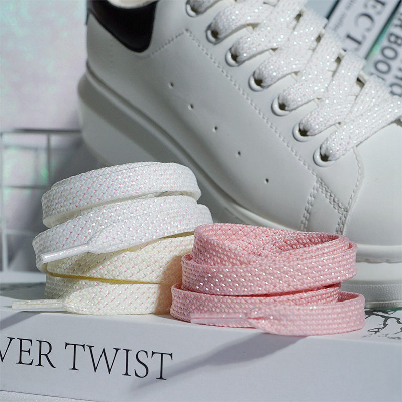 Lacets plats colorés à paillet - Travis Scott Lace avis et prix