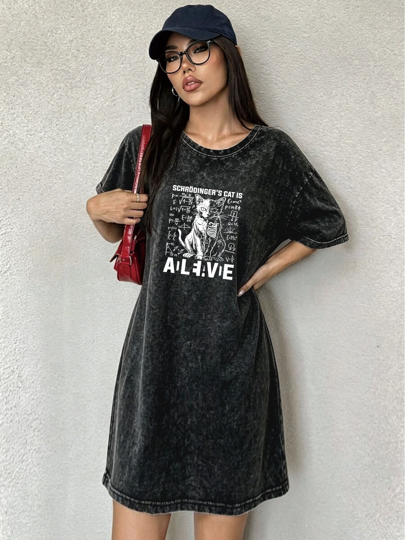 Robe T-shirt vintage délavée e - Streetwear Brand Cat avis et prix